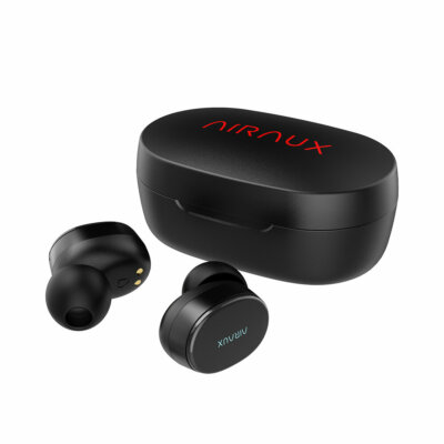 BlitzWolf® AIRAUX AA-UM4 Mini True vezeték nélküli fülhallgató sztereó fülhallgató bluetooth 5.0 HiFi Breath Világos fejhallgató hordozható töltődobozzal - Fekete