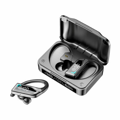 Bakeey Q8 TWS bluetooth V5.2 Vezetéknélküli Sport Fülhallgató Töltő Tokkal - Szürke