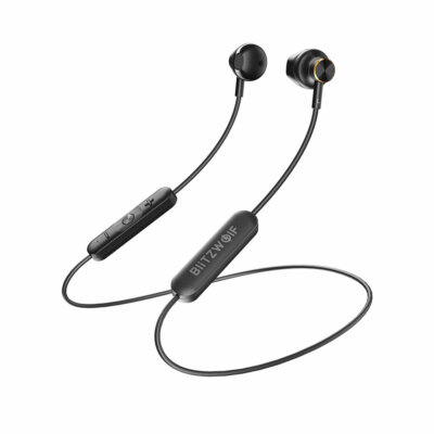 BlitzWolf® BW-BTS5 Vezetéknélküli Nyakba Akasztható Bluetooth 5.0 Fülhallgató - Fekete