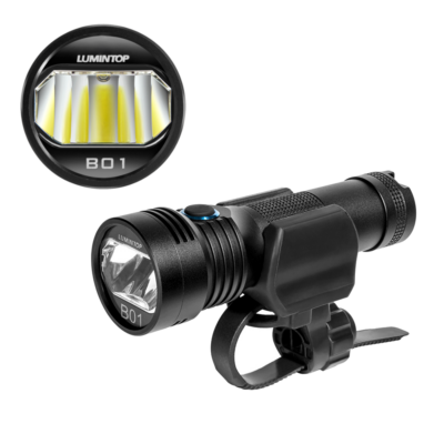 Lumintop B01 850lm 210m USB Újratölthető Akkumulátorral Rendelkező Kerékpáros LED Lámpa - Fekete