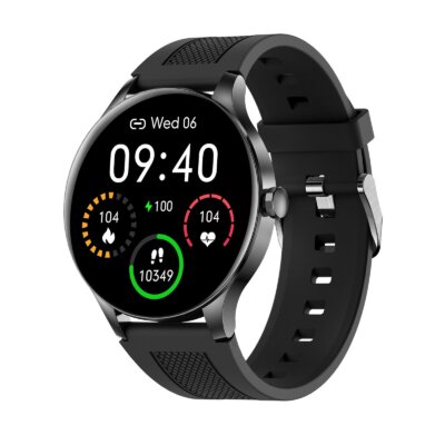 SENBONO NY20 Smart Watch 1.3'' 360*360 Vezetéknélküli IP68 Vízálló Sporttevékenységmérő Okosóra - Fekete