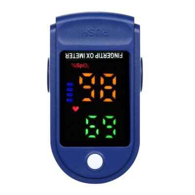 Ujjbegyre Erősíthető P-ulse O-ximeter LED Kijelzővel Rendelkező SpO2 Monitor - Kék
