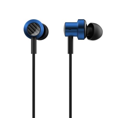 Xiaomi Dual Motion fülhallgató, 1,25 m-es vezetékes fülhallgató, 3,5 mm-es csatlakozó/HD hang-/mélyhangjavító/háromgombos - Kék