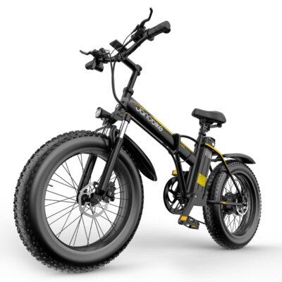 Janobike E20 1000W elektromos hegyi kerékpár 12,8AH kivehető akkumulátor felfüggesztő villával - Fekete
