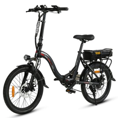 EU ECO Raktár - 20Inch Electric Bike 36V 10AH 350W Motorral Rendelkező Power Assist moped e-bike Elektromos Kerékpár 50km Hatótávval - Fekete