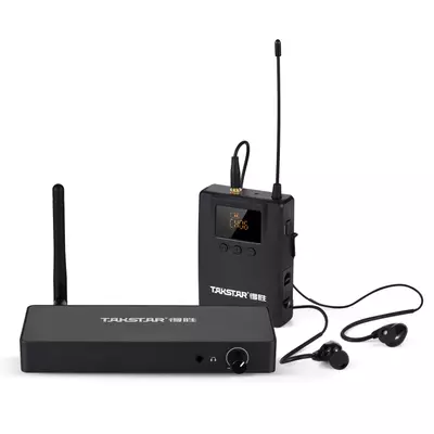 TAKSTAR WPM-300 vezetéknélküli megfigyelő rendszer fülbe helyezhető fülhallgatóval, UHF audio jeladóval, Bodypack vevővel