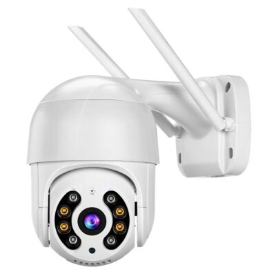 Otthoni kültéri WiFi PTZ IP66 biztonsági kamerarendszer, 2 MP 360°-os kilátással, színes éjszakai látás, kétirányú hang, mozgásérzékelés, tevékenységriasztás, távelérés