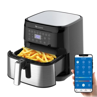 Proscenic T21 Air Fryer Forrólevegős elektromos háztartási 5,8L 8 előre beállított menü Érintőgombos APP időzítő hőmérséklet-szabályozás sült krumpli szárított marha steakhez