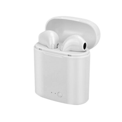 i7s TWS True vezetéknélküli BT fülbe dugható fülhallgató mikrofonnal - Fehér