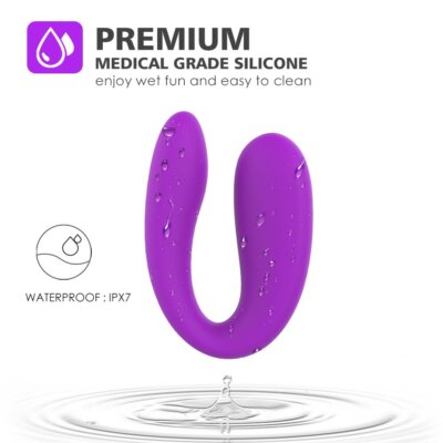 U alakú vibrátor, erős stimuláló hüvelyi orgazmus maszturbációs eszköz felnőtt szexuális játék nők számára - Lila