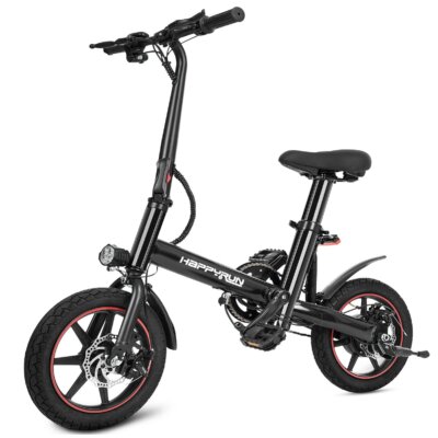 Happyrun HR-X40 összecsukható elektromos kerékpár 36V 250W 6AH akkumulátor Max sebesség 25km/h - Fekete