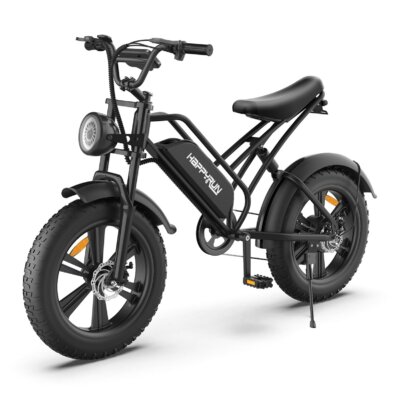 HAPPYRUN G50 E-bike 750W kefe nélküli motor 20*4,0'' vastag gumi elektromos hegyikerékpár - Fekete