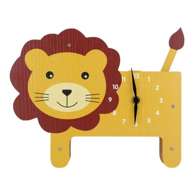 Tooarts MDF fa rajzfilm lengő oroszlán falióra gyerekszobába, nappaliba