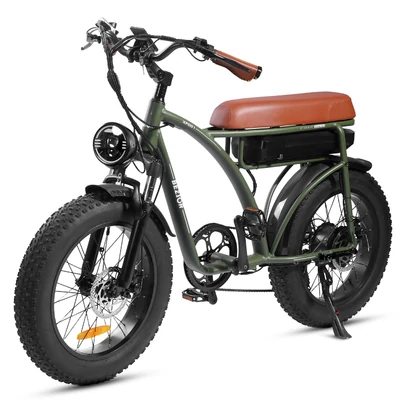 BEZIOR XF001 elektromos kerékpár 48V 1000W 12.5AH akkumulátor Max sebesség 45km/h - Zöld