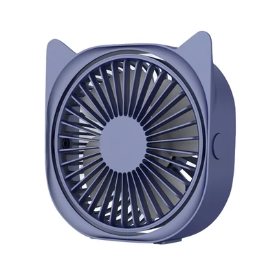 Hordozható asztali mini ventilátor USB 360°-ban forgatható, állítható sebességgel, alacsony dB - Kék