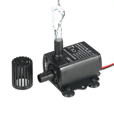 Decdeal DC12V 5W Ultra-csendes mini búvárvízszivattyú szökőkúthoz, akváriumi keringető 280 l/h Emelés 300 cm