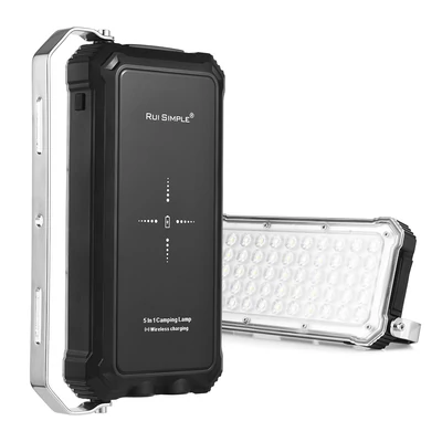 TOMSHOO LED kültéri kempinglámpás vezeték nélküli töltővel 20000mAh USB újratölthető