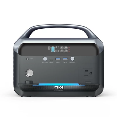 DaranEner NEO300 hordozható erőmű 268,8 Wh 300 W LiFePO4 akkumulátoros napelemes generátor LED fénnyel