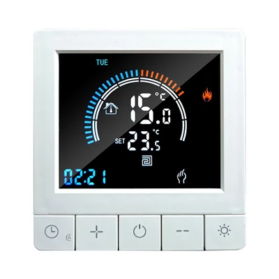 Intelligens programozható digitális fali termosztát LCD kijelző NTC érzékelős hőmérséklet-szabályozó - elektromos fűtés, sabványos