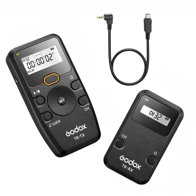 Godox TR Series 2.4G vezeték nélküli időzítős távirányítós kamera zártávvezérlő (adó és vevő) - TR-OP12