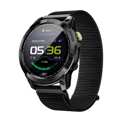 LOKMAT ZEUS 2 PRO okosóra 1,45 hüvelykes TFT LED teljes érintőképernyős BT hívás Fitneszkövetős karkötő - Fekete