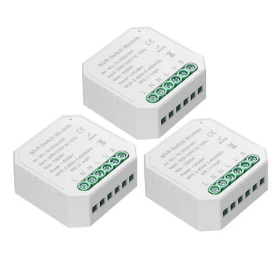 Tuya MINI DIY egyirányú intelligens kapcsoló - 3 db