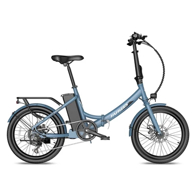 FAFREES F20 Light Összecsukható városi E-bike 20*1,95 hüvelykes gumiabroncs 250W motor 90-100km Max tartomány 7 sebességváltó LCD kijelzővel hátsó fogasléc - Kék