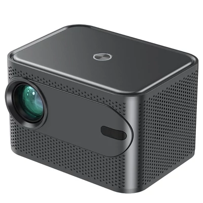 4500 Lumen intelligens, 230 hüvelykes LCD multimédiás filmprojektor 2,4G+5G WiFi beépített hangszóró, alacsony zajszintű hordozható, okostelefonnal, TV Stick, laptoppal kompatibilis