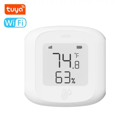 Tuya digitális kijelzős hőmérséklet páratartalom teszter APP távolról vezérelhető intelligens csatolású higrotermográf - WiFi