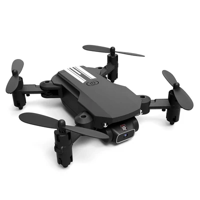 LS-MIN Mini RC drón 13 perc repülési idő 360°-os átfordítható 6 tengelyes giroszkóp - Fekete, 4k, 3 akkumulátor