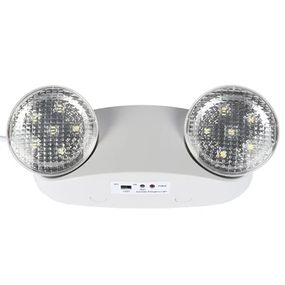 Kétfejes LED-es segélylámpa, forgatható akkumulátorral a Home Office School Hotel Mall raktárhoz - Fehér