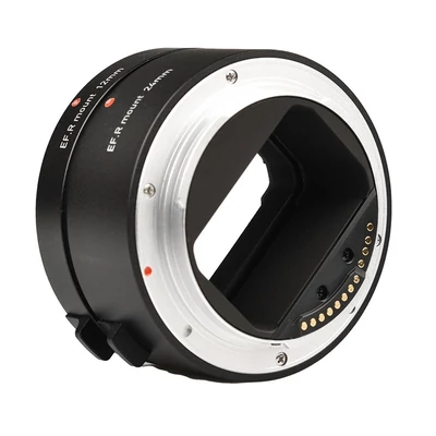 Automatikus bővítő 12 mm + 24 mm R rögzítésű makrócső készletek, amelyek kompatibilisek a Canon RF rögzítésű objektívekkel és a Canon R5/R6/R7/R10 - Fekete