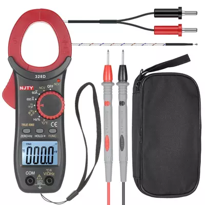 NJTY 328D 600A AC Clamp Meter Automatikus hatótávolság 6000 Számol 1,6 hüvelykes LCD digitális AC True RMS NCV