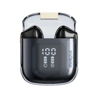 Lenovo LP6pro vezeték nélküli fülhallgató BT5.3 gyorstöltős mini fél fülbe helyezhető 300 mAh-s töltődobozzal - Fekete