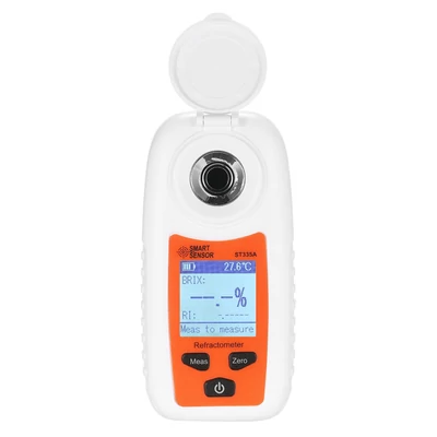 SMART SENSOR ST335A LCD hordozható digitális kézi méz refraktométer ATC cukoroldat tartalom teszteszköz szacharométer 0-35% Brix skála tartomány