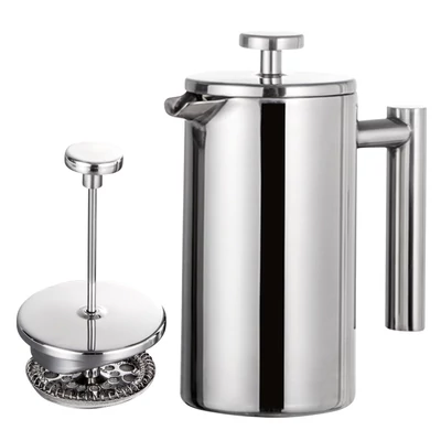 French Press kávéfőző rozsdamentes acél duplafalú szigetelt edény - 350ml