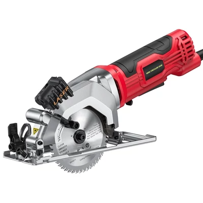 120V 580W 115MM mini körfűrész 24 és 48 TCT penge lézervezető fa PVC csővágáshoz