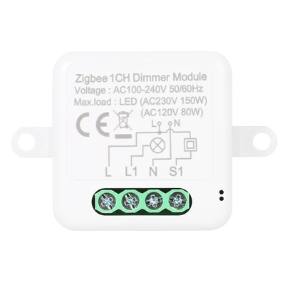 Zigbee Dimmer Switch Module App távirányítós függönykapcsoló működik az Alexa Google Home szolgáltatással – 1 csoportkapcsoló