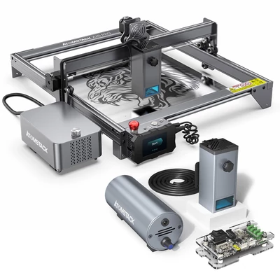 ATOMSTACK X20 Pro 20 W lézergravírozó Air Assist rendszerrel és M100 20 W lézermodullal
