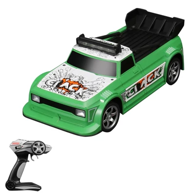 1/16 2,4 GHz-es 2WD távirányítós Drift autó LED lámpával - Zöld