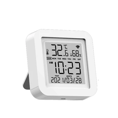 Tuya WiFi LCD kijelző USB tápegységgel, intelligens érzékelővel
