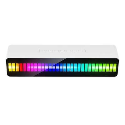 M8 LED Beads Rhythm Light BT hangszóró kettős kürttel Színes hangérzékeny zenei atmoszféra fény hangdoboz