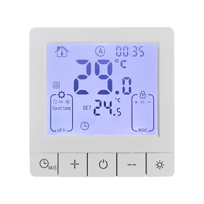 Intelligens termosztát WiFi Tuya App programozható hőmérséklet-szabályozáshoz - 16A elektromos padlófűtéshez
