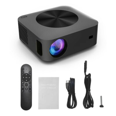 Hordozható 4K vezeték nélküli mini projektor filmvetítő állványállvánnyal