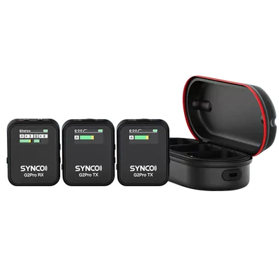 SYNCO G2A1 Pro vezeték nélküli mikrofonrendszer 1 vevővel és 2 mikrofonnal