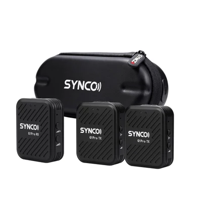SYNCO G1A1 Pro vezeték nélküli mikrofonrendszer 1 vevővel és 2 mikrofonnal