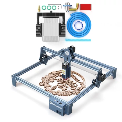 SCULPFUN S9 5W lézergravírozó + S9 levegősegéd fúvókakészlet levegőszivattyúval
