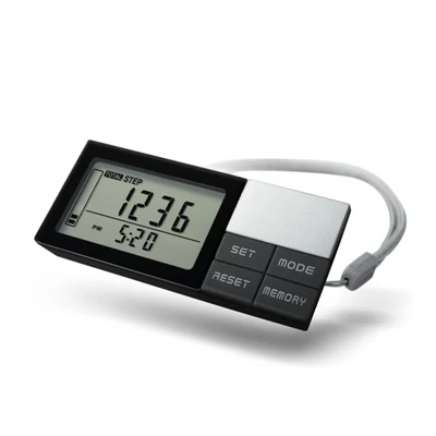 LCD lépésszámláló nyakpánttal 7 napos memória lépések Kalóriaégetés séta távolság kilométer