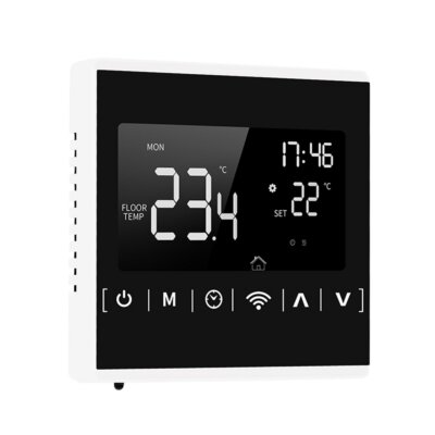 MEIH 85-250V Wi-Fi intelligens termosztát heti programozható APP vezérlés háttérvilágítás LCD vízmelegítés hőmérséklet szabályozó túlmelegedés elleni védelem fagyálló funkció ℃/ ℉ kapcsolható - Fehér