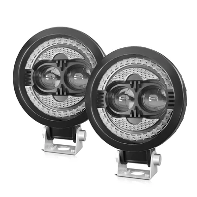 120 W 18000LM szuper fényes vízálló spot ködlámpa autóhoz, motorkerékpárhoz, terepjáróhoz, ATV teherautóhoz (2 db) - Kerek LED-es lámpa